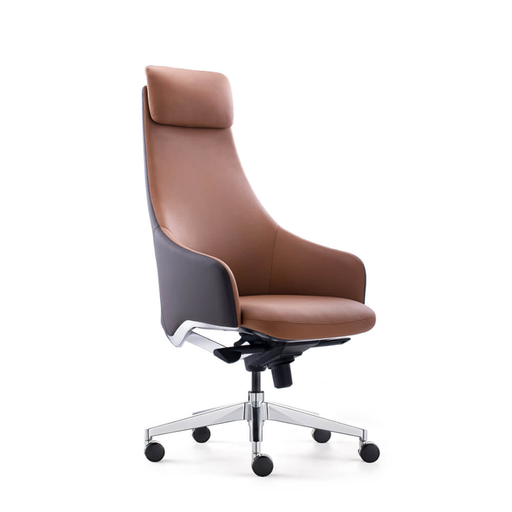 เก้าอี้ผู้บริหารหนังแท้ DF PROCHAIR รุ่น Royal Chair สีน้ำตาล